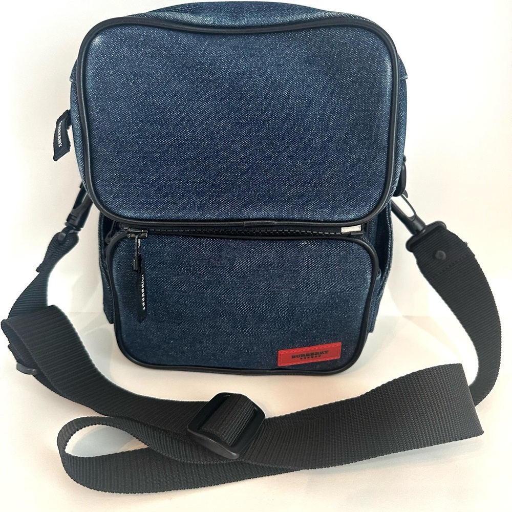 RARE Unisex Burberry Denim Crossbody Bag